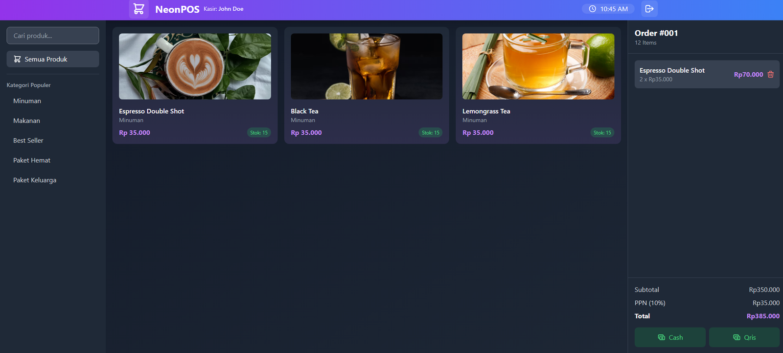 NeonPOS - Sistem POS Terintegrasi